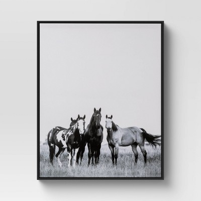 24" x 30" Framed Wall Canvas Black - Threshold™