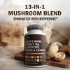 13in1 Mushroom Complex Supplement, Organic Lions Mane, Reishi, Turkey Tail, Cordyceps & more for Energy, Focus & Memory Support, Bioschwartz, 90ct - 4 of 4