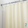 iDesign Solid Polyester Shower Curtain - 72" x 72" - Set of 2 - Brown - 2 of 4