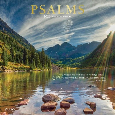 BrownTrout Publishers 2021 - 2022 Monthly Travel Wall Calendar, 16 Month, Psalms Scenic Theme, 12 x 12 in