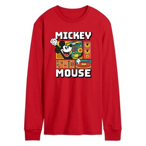 Men's - Disney - Mickey Wave Form Long Sleeve Graphic T-Shirt - 1 of 3