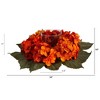 Nearly Natural 14-in Autumn Hydrangea Artificial Candelabrum Arrangement - 3 of 4