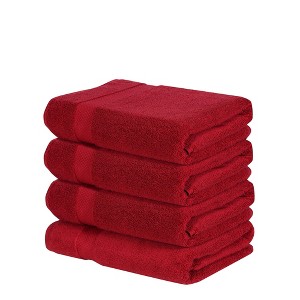 Splash Ultra-Soft Zero Twist 100% Ring Spun Cotton Bath Towel Set - Reversible, 550 GSM, Breathable, Lightweight, Highly Absorbent Towels for Bathroom - 1 of 4