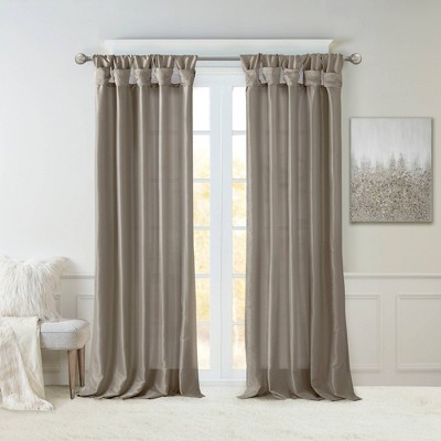 Lillian Twisted Tab Light Filtering Lined Curtain Panel : Target