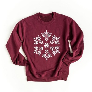 Simply Sage Market Women's Graphic Sweatshirt Giant Snowflake - 1 of 4