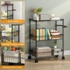 Slim Rolling Cart Utility Carts Heavy Duty Commercial Grade Utility Cart Wire Rollings Carts Steel for Kitchen - 3 of 4