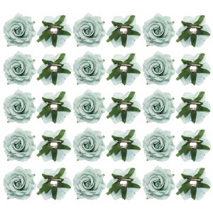 Unique Bargains Soft Fabric Weddings Party Women Rose Flower Hair Clips 30 Pcs - 1 of 4