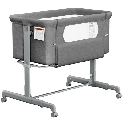BabyBond 3-in-1 Baby Bassinet with Comfy Mattress, Wheels & 6 Height Adjustments