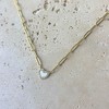 Adornia 14k Gold Plated Mother of Pearl Mini Heart Chain Necklace - 3 of 4