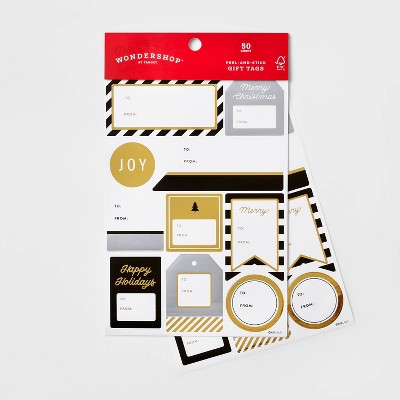 50ct Peel & Stick Tags Formal Gold - Wondershop™