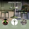 WestinTrends Playa 31.5" Round Outdoor Indoor Metal Cocktail Dining Table - 4 of 4