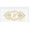 Linum Home Textiles 100% Turkish Cotton MONICA Gold Thread 2PC Embellished Bath Towel Set - 3 of 3