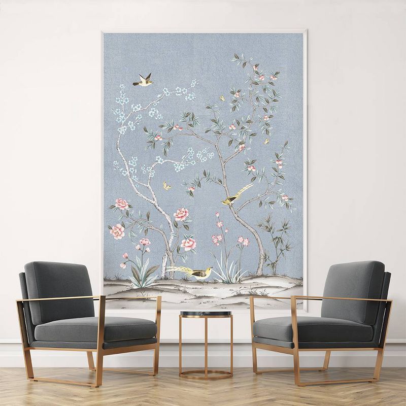 Tempaper &#38; Co. 108&#34;x78&#34; Chinoiserie Garden Ice Blue Removable Peel and Stick Vinyl Wall Mural, 3 of 6