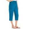 Collections Etc Drawstring Cargo Pocket Knit Casual Capri Pants - 3 of 4