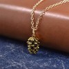 Pinecone Pendant Necklace for Women - Metal Botanical Specimen Jewelry - 3 of 4