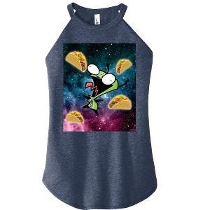 Women's - Invader ZIM - GIR Loves Tacos in Space Graphic High Neck Tank - 1 of 3