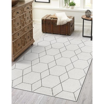 Unique Loom Trellis Frieze Geometric Trellis Indoor Woven Area Rug