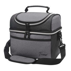 Tirrinia Dual Compartment Classic Molded Lunch Bags Cooler for Adults Kids, Insulated Leakproof Thermal Lunch Box Totes for Lunch Bento - 1 of 4
