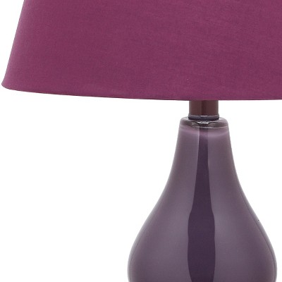 Cybil 26" Dark Purple Double Gourd Glass Table Lamp Set