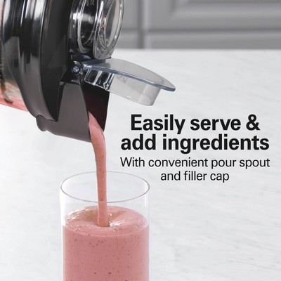 Hamilton Beach Wave Action Blender 48oz Red 53519FG: 700W Glass Jar, 6 Speeds, Dishwasher-Safe, Smoothie & Kitchen Blender