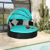 BestMassage Round Wicker Patio Daybed for Backyard Porch Patio or Poolside - 2 of 4
