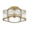 Quoizel Lighting Aster 4 - Light Semi-Flush Mount in  Weathered Brass - 3 of 4