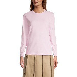 Lands' End School Uniform Women's Long Sleeve Essential T-shirt - 1 of 2