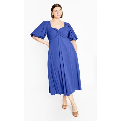 Women's Plus Size Hermione Dress - blue | CITY CHIC