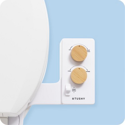 White Bamboo Adjustable Water Temperature Bidet Attachment