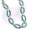 Leopard Print Necklace, Tortoise Acrylic & Metal Link Choker Collar for Women - 3 of 4