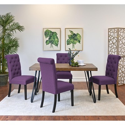 NicBex 7-Piece Dining Table Set with 6 Tufted Dining Chairs Modern Rectangle Large Kitchen Table Set & Side Chairs for Dining Room