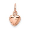 Black Bow Jewelry 14k Rose Gold Puffed Heart Charm or Pendant, 7mm (1/4 inch) - 3 of 4