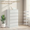 ORRD 6 Drawer Dresser for Bedroom, Tall Chest of Drawers with Concealed Handles, Modern Vertical Storage Cabinet, White - 3 of 4
