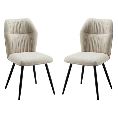 AMERLIFE Upholstered Dining Chairs, Curved High Back Modern Kitchen Chairs
