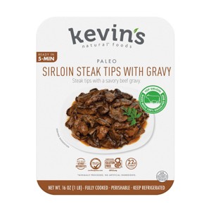 Kevin's Natural Foods Gluten Free Sirloin Steak Tips with Gravy - 16oz - 1 of 4