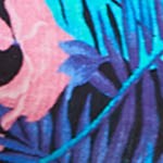 blue tropical floral