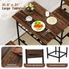 Resenkos Kitchen Table and Chairs Sets,Dining Table Set,Dining Table Set with Metal Frame and Storage Rack-Rustic Brown - 2 of 4