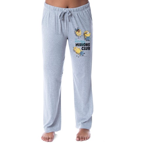 Despicable Me Womens' Minions Lazy Club Character Sleep Pajama Pants (x- small) Grey : Target