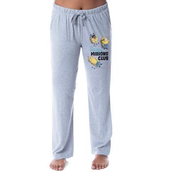 Despicable Me Womens' Minions Lazy Club Character Sleep Pajama Pants Grey :  Target