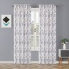 Kate Aurora Contemporary Influencer 2 Piece Water Color Damask Medallion Rod Pocket Window Curtain Panels - 2 of 4
