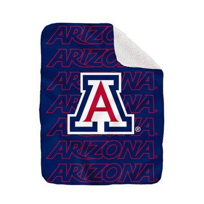 NCAA Arizona Wildcats Collegiate Echo Wordmark Plush Throw Blanket