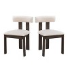 CAVINAS Set of 2 Modern Upholstered Dining Chairs with Boucle Fabric and Solid Wood Legs, Ergonomic High Back for Dining Room or Office - 4 of 4