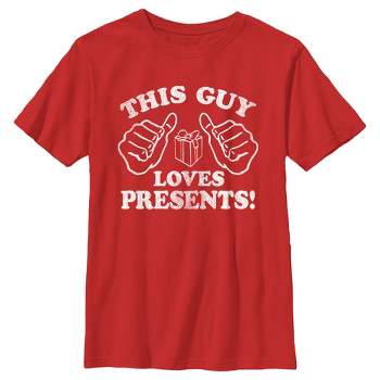 Boy's Lost Gods Distressed This Guy Loves Presents T-Shirt