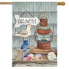 Beachy Vibes Summer House Flag Nautical Rustic Lantern 28" x 40" Briarwood Lane - 2 of 4