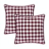 Kate Aurora 2 Pack Country Farmhouse Buffalo Plaid Zippered Pillow Covers - 2 of 4