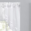 Ellis Curtain Madelyn Ruflled Victorian 1.5" Rod Pocket Swag for Windows Lace Edge 82" x 38" White - 3 of 4