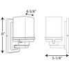 Progress Lighting Metric 1-Light Bath & Vanity, Steel, Polished Chrome, Etched Opal Glass Shade - 2 of 2