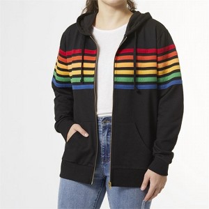 Women's Amora Multi Stripe Zip-Up Sweatshirt - COCO + CARMEN - 1 of 1