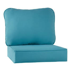 2-Piece Deep Seat Outdoor Cushion Set - 1 of 4