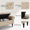 Arceso Storage Bench,50” Queen Linen Tufted Button End of Bed Bench, Upholstered Bedroom Bench,Ottoman Bench for End of Bed Living Room, Entryway - 4 of 4